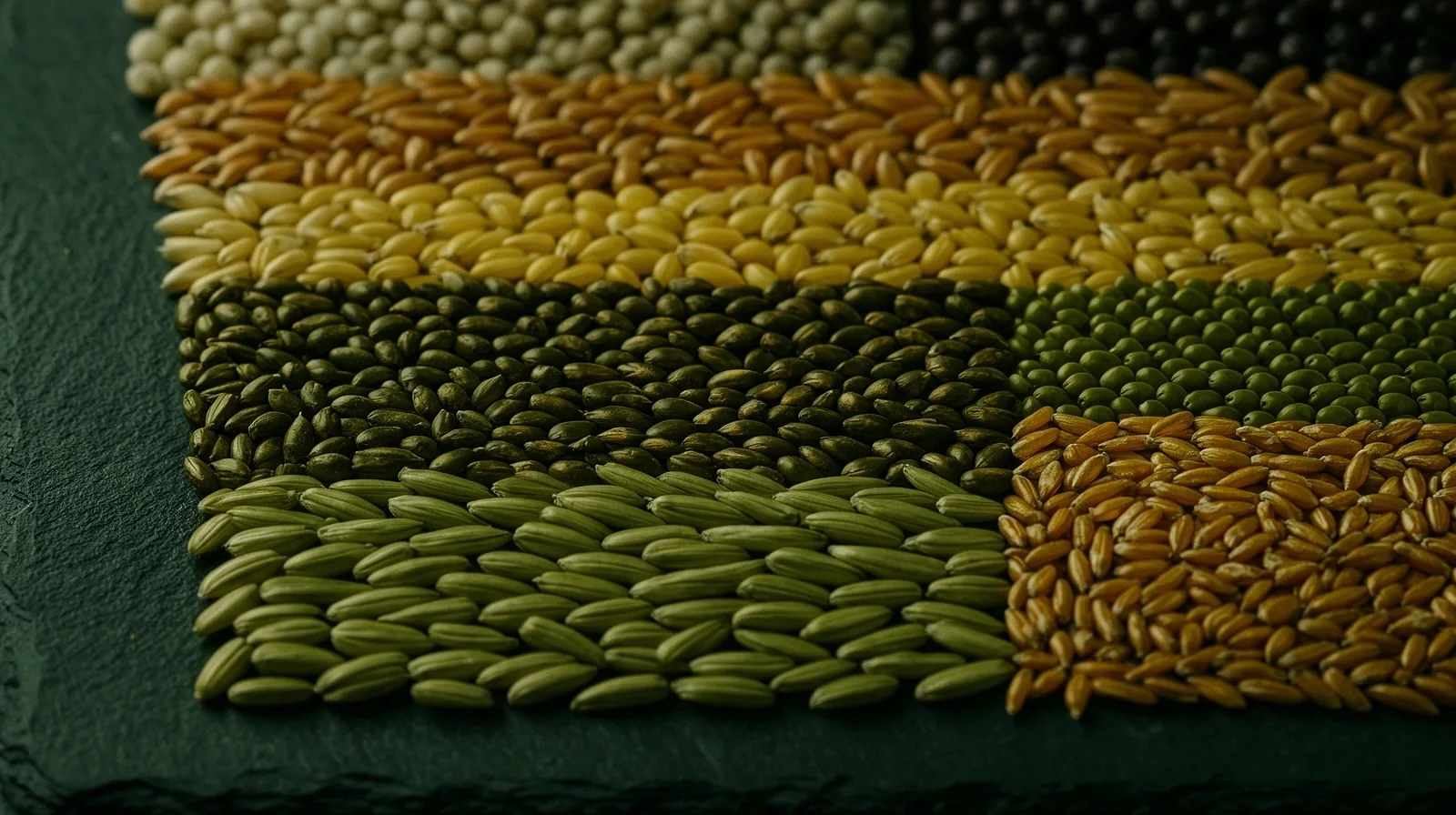 Texture of natural ingredients representing data transparency